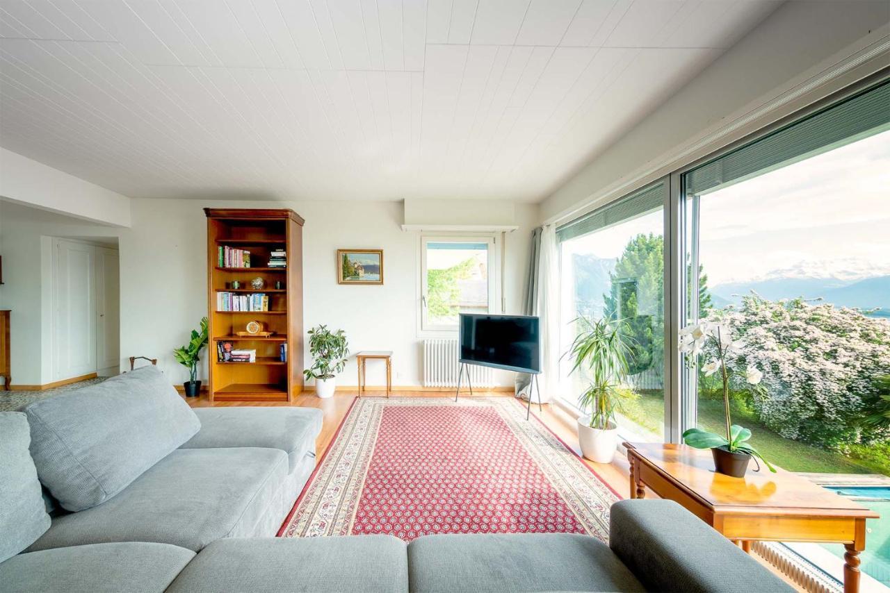 Rooms In Splendid Apartment With Parking-Stunning Lake View Montreux Exterior foto